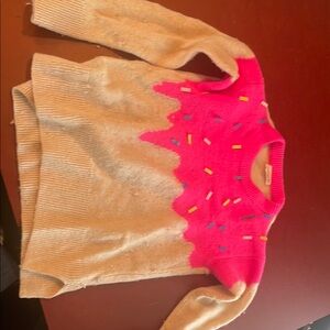 Pink and Cream girls cupcake Sweater